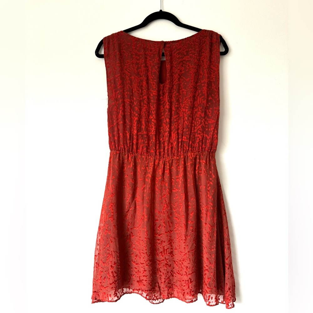 Alice + Olivia Burnt Red Skater Style Dress - Picture 8 of 10